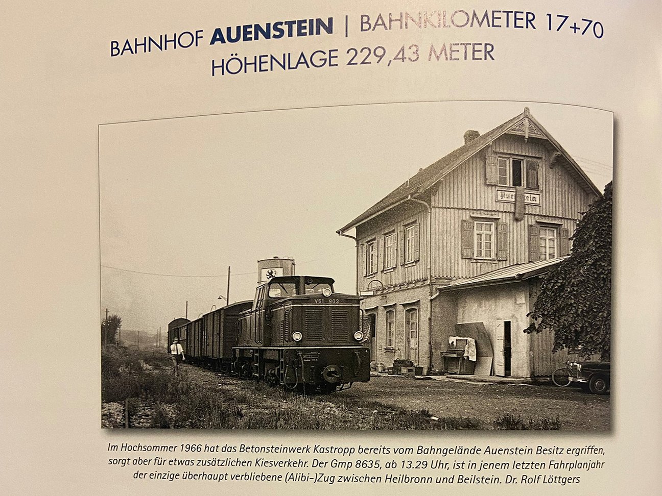 Bahnhof Auenstein - Betonsteinwerk Kastropp im Hochsommer 1966